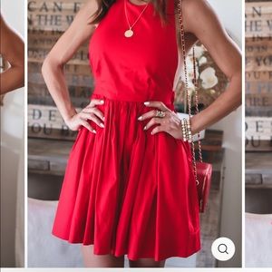 Red summer dress . Great for a date or a night out with the girls